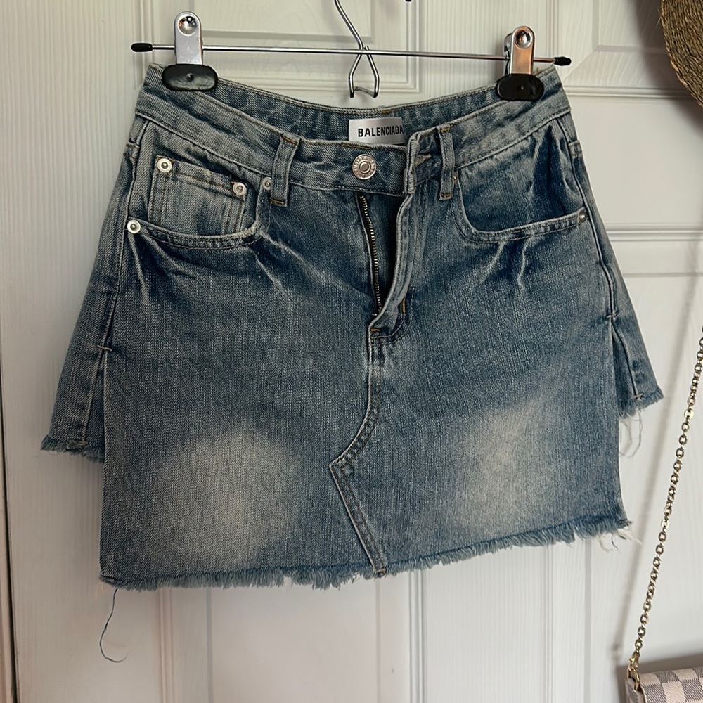 SOLD!!!!! Balenciaga Jeans Skort size S, fits like XS